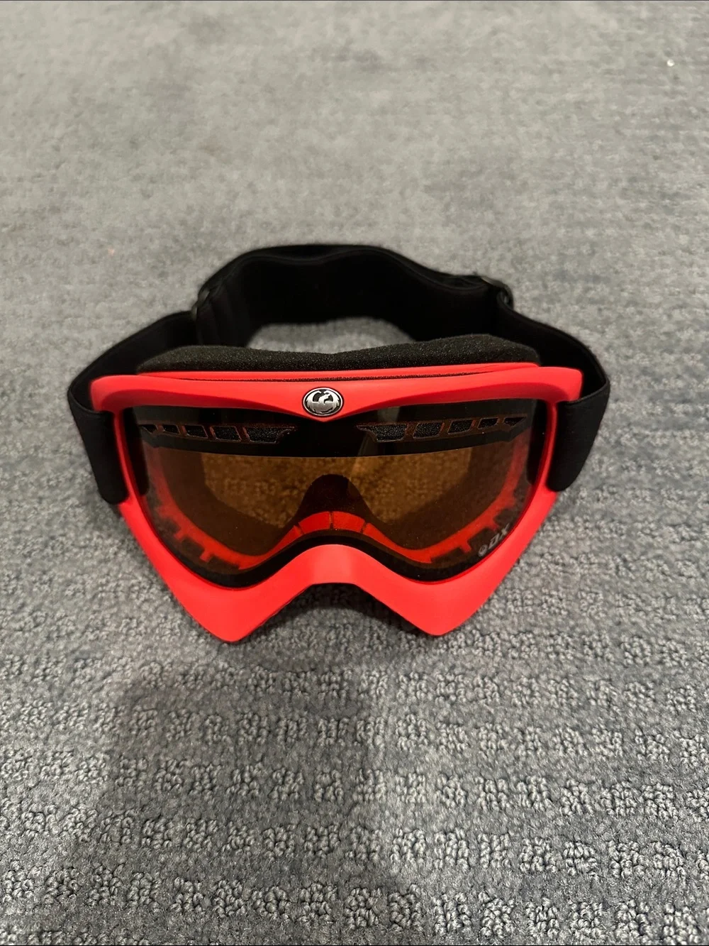 Dragon Red Snow Goggles with Amber and Dark Lens. Interchangeable